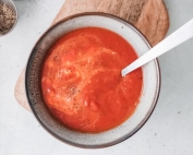 kidney friendly recipe, roasted red pepper soup, kidney friendly red pepper soup, renal diet