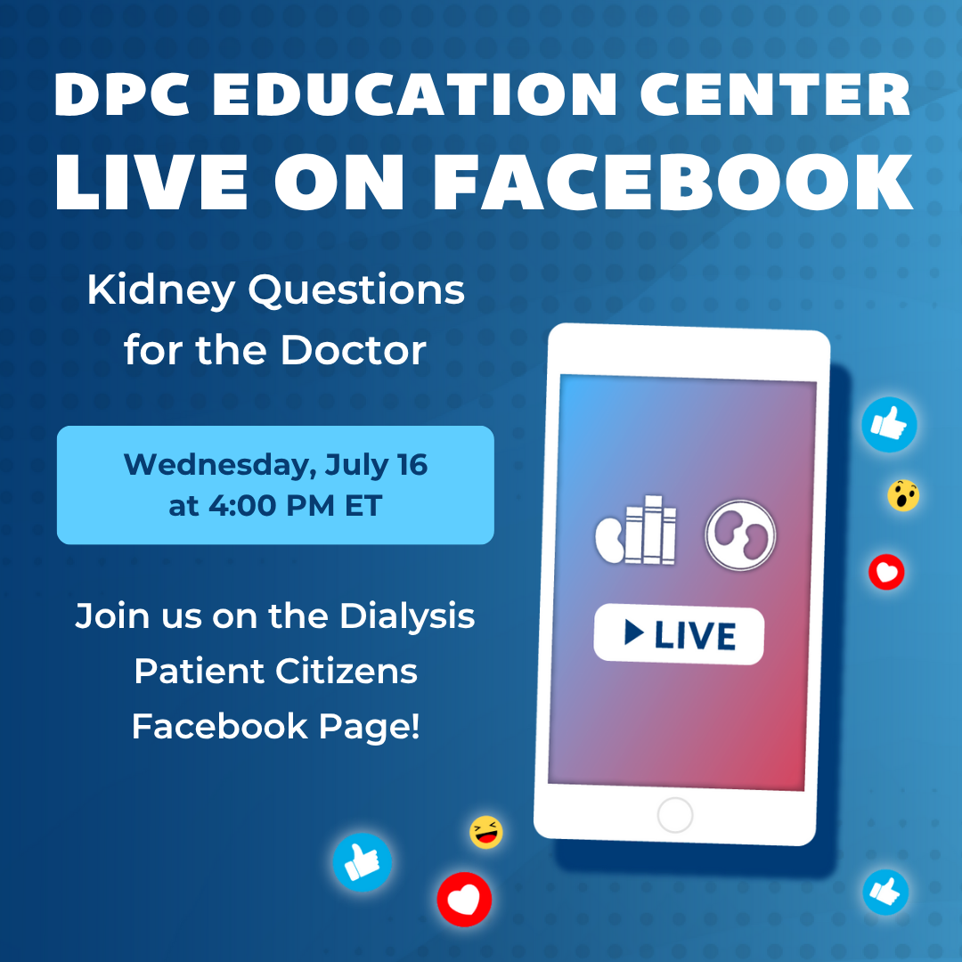 Facebook Live, Kidney Questions for the Doctor, July 2025